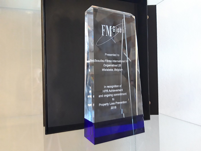 2019年2月20日，Beaulieu国际纤维公司在颁奖典礼上获得了“高保护风险奖”。©Beaulieu国际集团