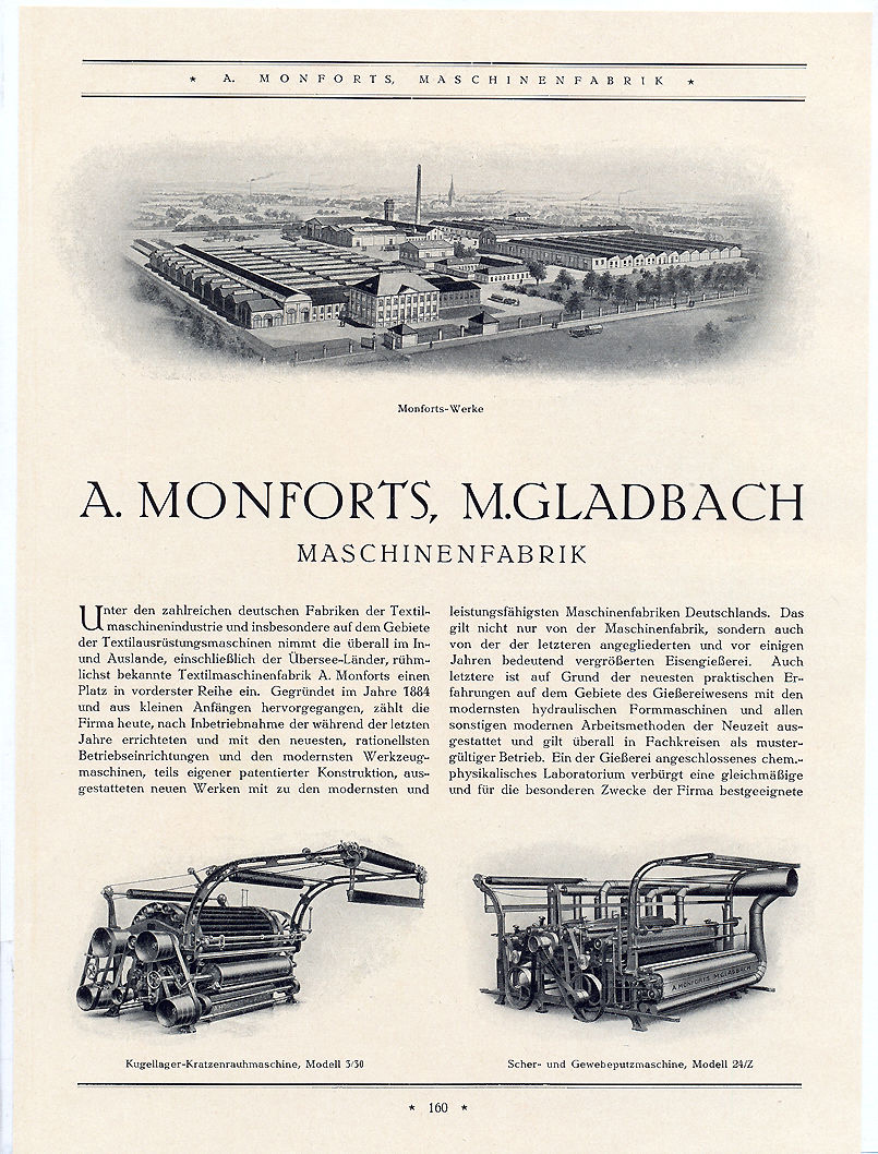 1927年Monforts的广告左下角描绘的是提升机。©本人。